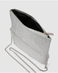 Olga Berg - Nicole Crystal Mesh Shoulder Bag