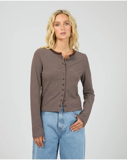All About Eve - Sami Stripe Long Sleeve Top Brown