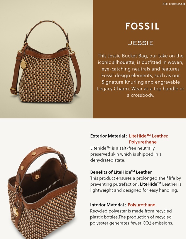 Fossil - Jessie Brown Crossbody Bag