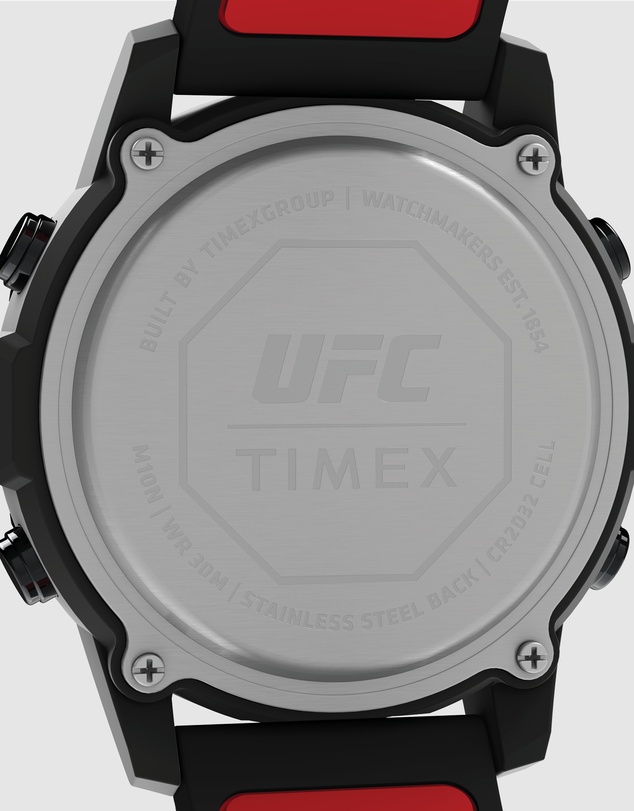 UFC - UFC Brawler 42.5mm Black Digital Dial with Two Tone Black and Red Silicone Strap