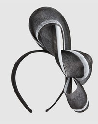 Fillies Collection - Bespoke Black White Racing Fascinator