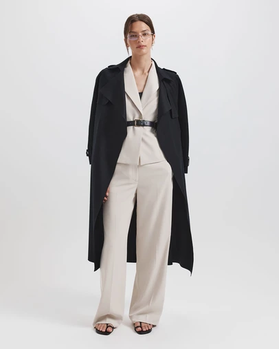 SABA - Karla Wool Longline Trench Coat
