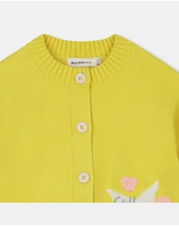Billieblush - Star Motif Striped Sleeve Knitted Cardigan - Kids-Teens