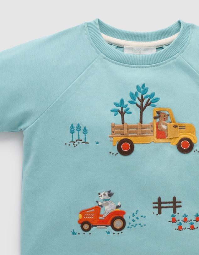 Purebaby - Garden Work Relaxed Tee-Kids-Babies