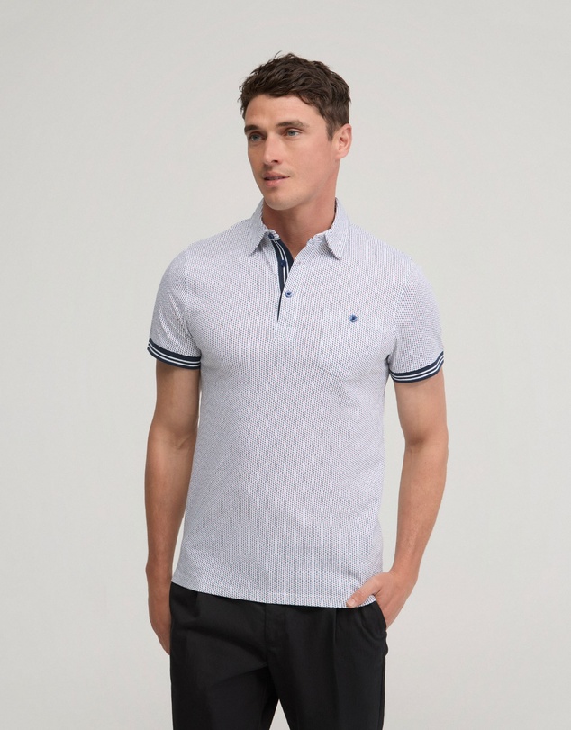 Oxford - Milo Cotton Jersey Printed Polo