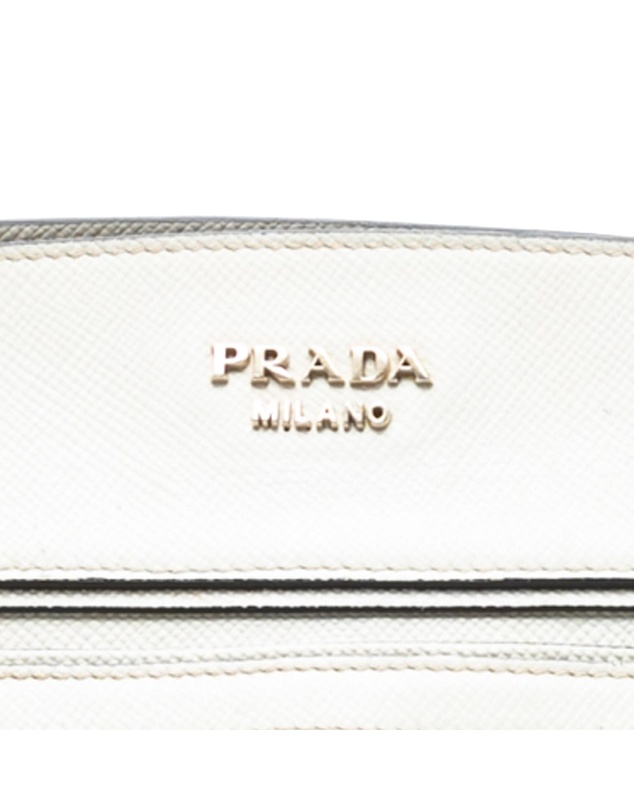 Pre-Loved by Azura Reborn - Pre-Loved Bicolor Saffiano Cuir Trimmed Canvas Satchel