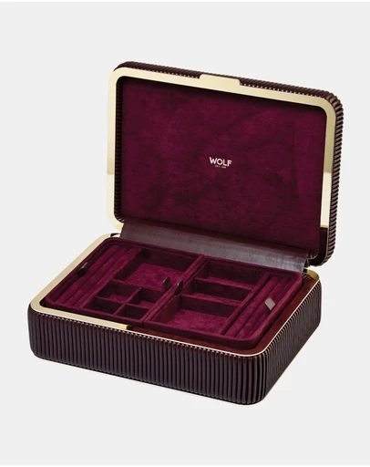 Wolf - Wolf Bella Medium Jewellery Box Bordeaux