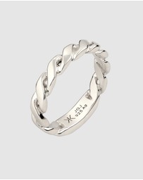 Kuzzoi - ICONIC EXCLUSIVE - Ring Male Bandring Twist Design 925 Sterling Silver