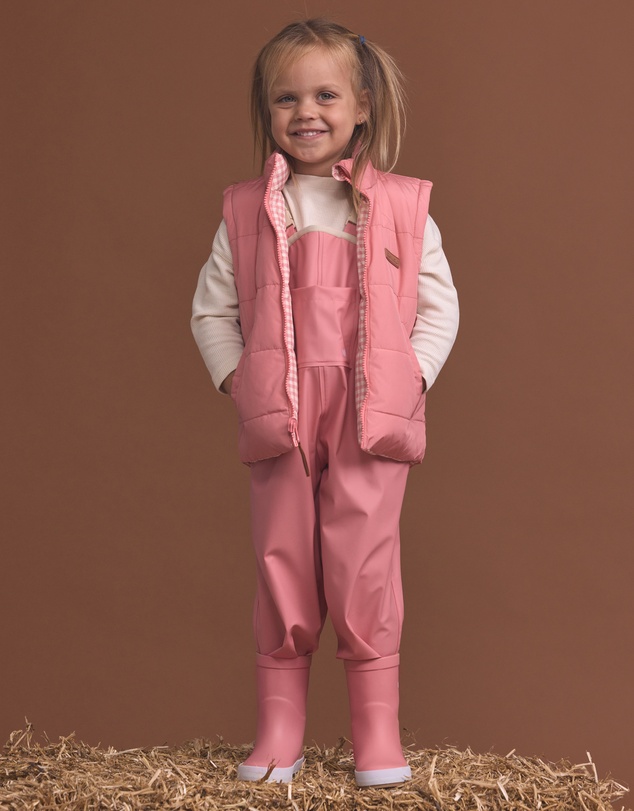 Crywolf - REVERSIBLE ECO-VEST Rose Gingham
