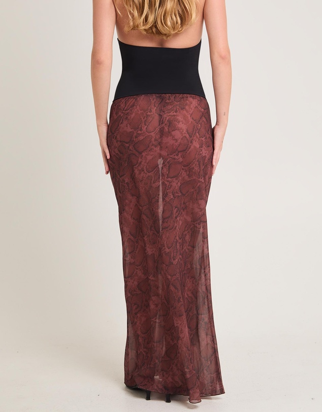 Alice In The Eve - Umah Snake Sheer Maxi Skirt