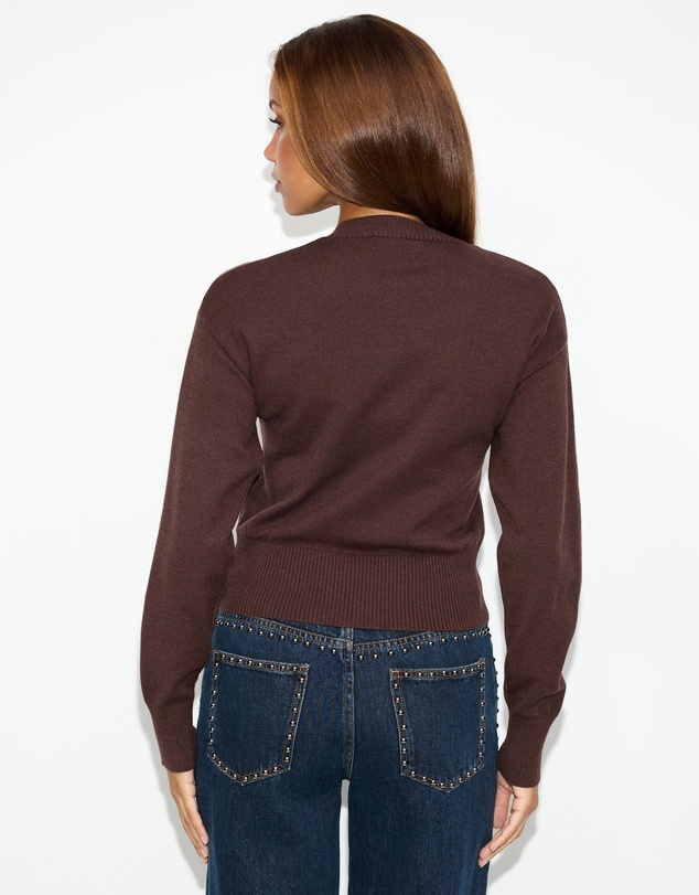 Dazie - Ashley Double Knit Zip Cardigan