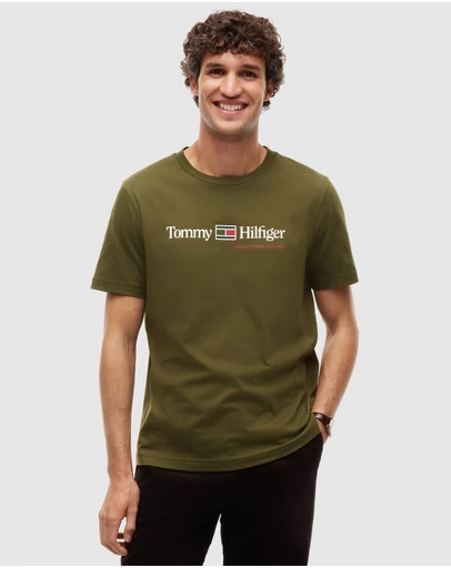 Tommy Hilfiger - Logo Jersey Crew Neck T-Shirt