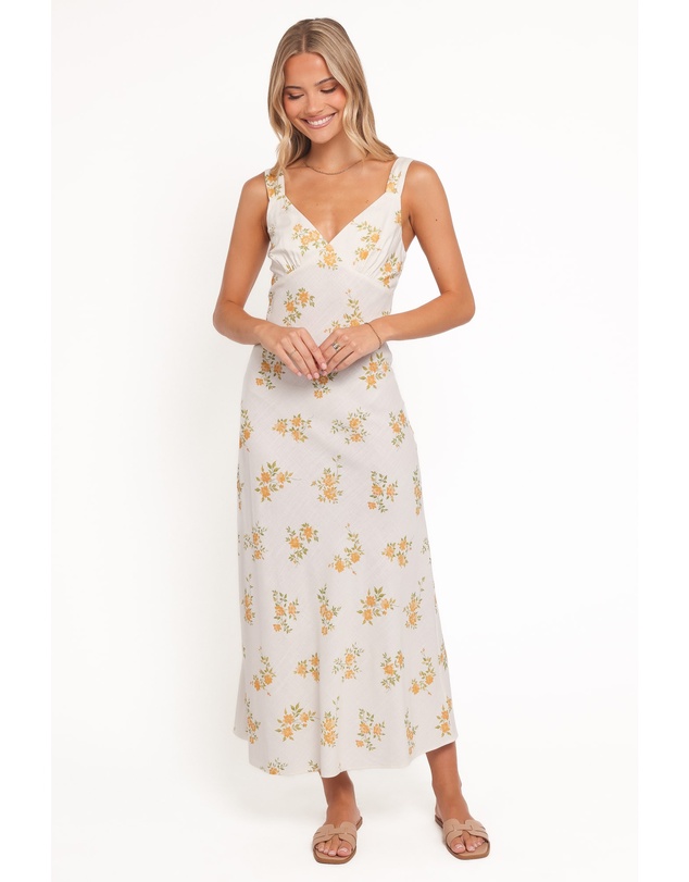 Petal & Pup - Zinnia Midi Dress - Yellow Floral