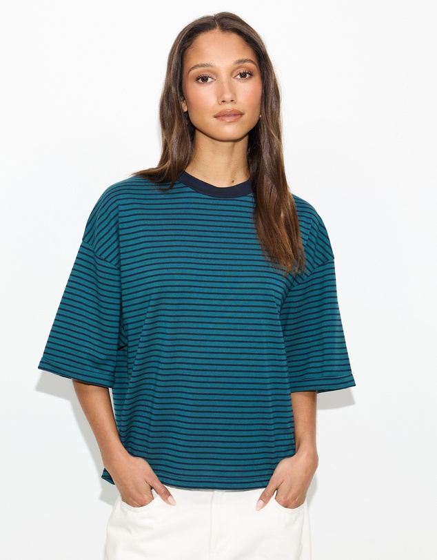 Dazie - Serve Stripe T-Shirt