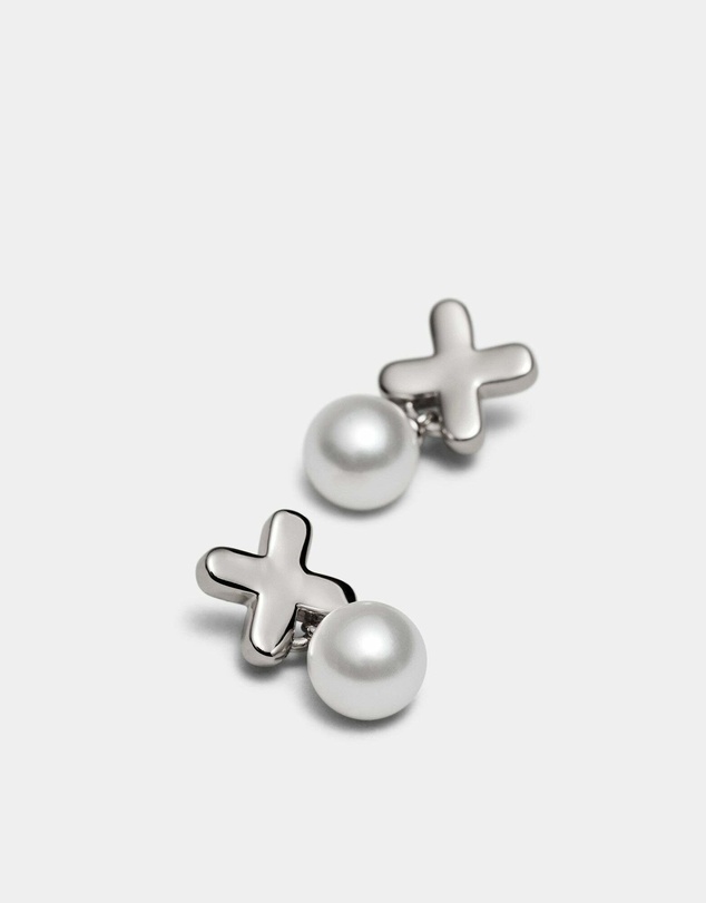MIMCO - Essense Pearl Stud Earrings - Silver