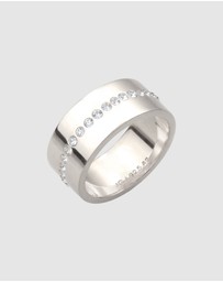 Elli Jewelry - Ring Crystal Band Statement 925 Sterling Silver