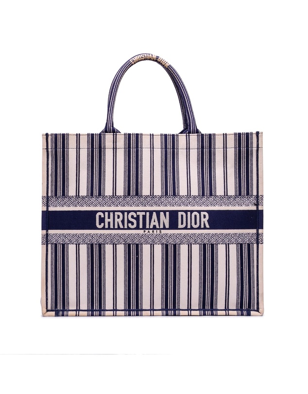 Pre-Loved by Azura Reborn - Pre-Loved Large Canvas Striped Book Tote
