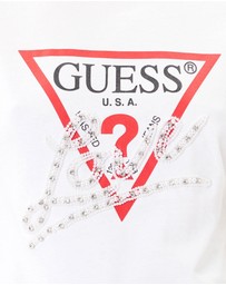 GUESS - Love Triangle Pearls Short Sleeve T-Shirt