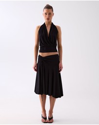 Style Addict - Celia Gathered Tie Skirt