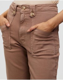DRICOPER DENIM - Stella Stretch High Waisted Taupe Trouser