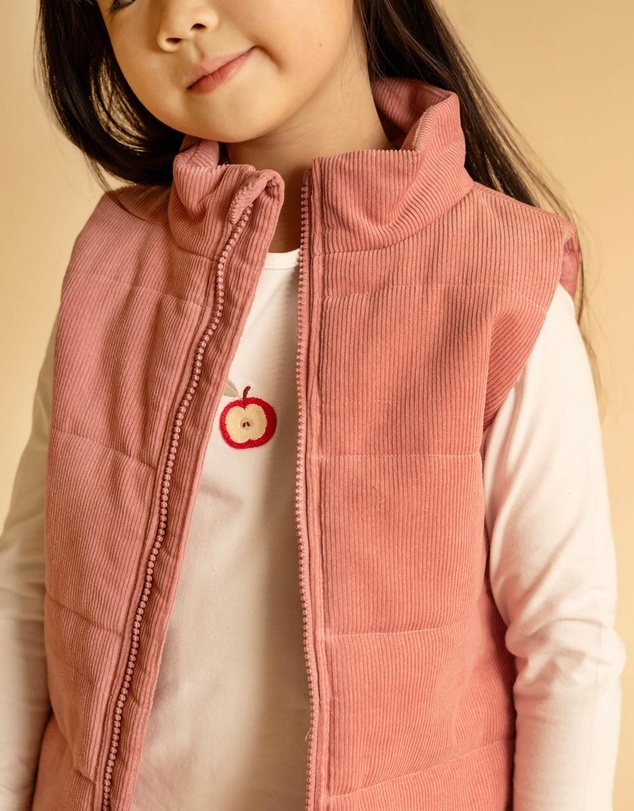 Fox & Finch - Wild Garden Quilted Zip Up Vest - Kids