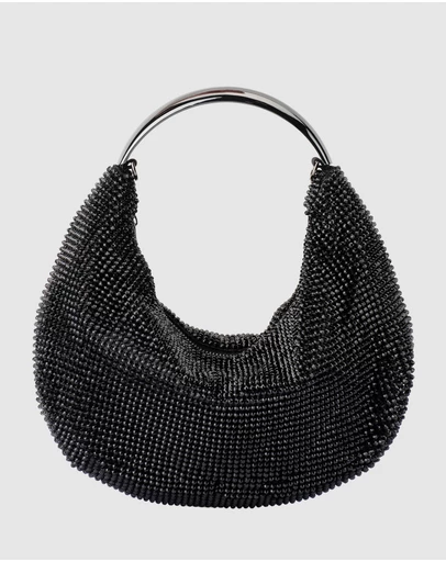 Olga Berg - Pixie Crystal Mesh Bag