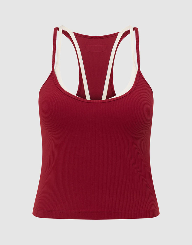 Lorna Jane - Layered Look Rib Bra Tank Combo
