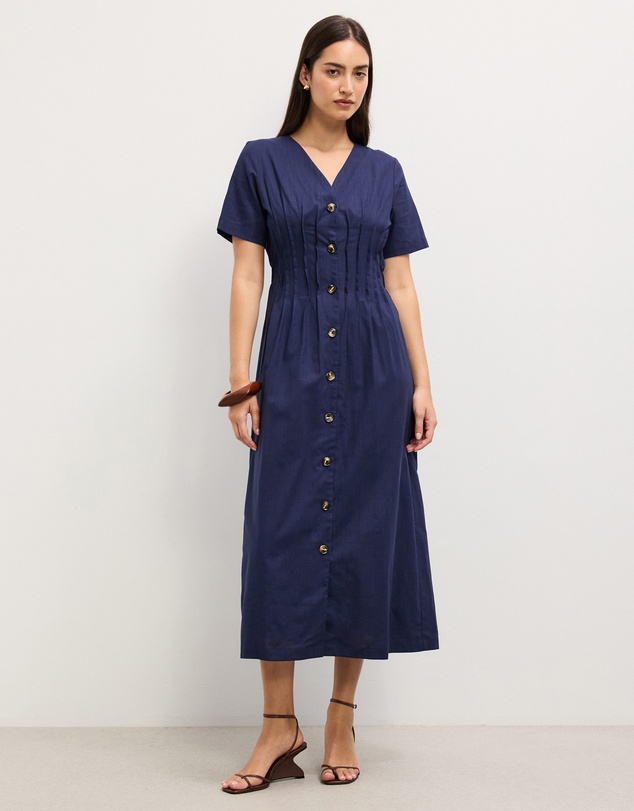 The Fated - Stella Tucked Midi Dress