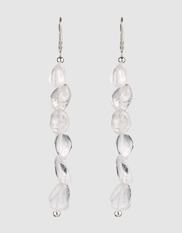 Elli Jewelry - Rock Crystal Drop Earrings in 925 Silver
