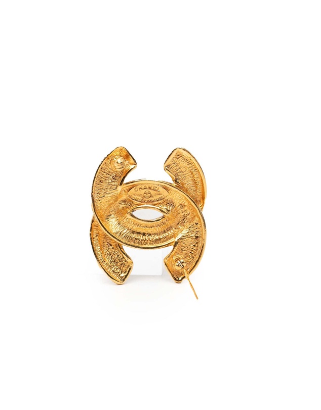 Pre-Loved by Azura Reborn - Pre-Loved CC Quilted Gold Plated Brooch