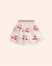 Huxbaby - Sequin Cherry Pie Tulle Skirt - Babies-Teens
