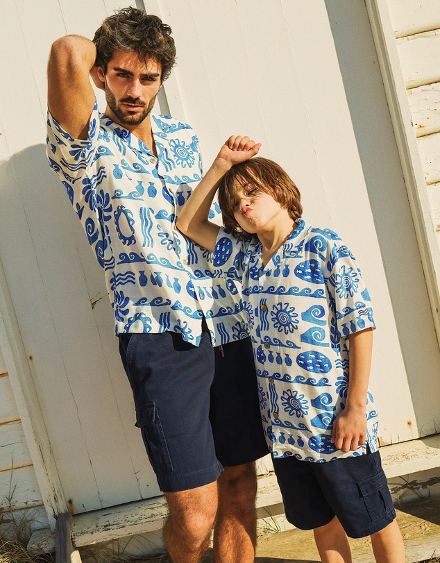 Skwosh - Greek Yoghurt Boys Holiday Shirt in White
