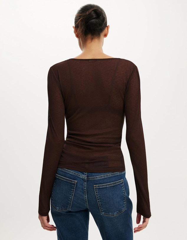 Cotton On - Soul Faux Wrap Long Sleeve Top