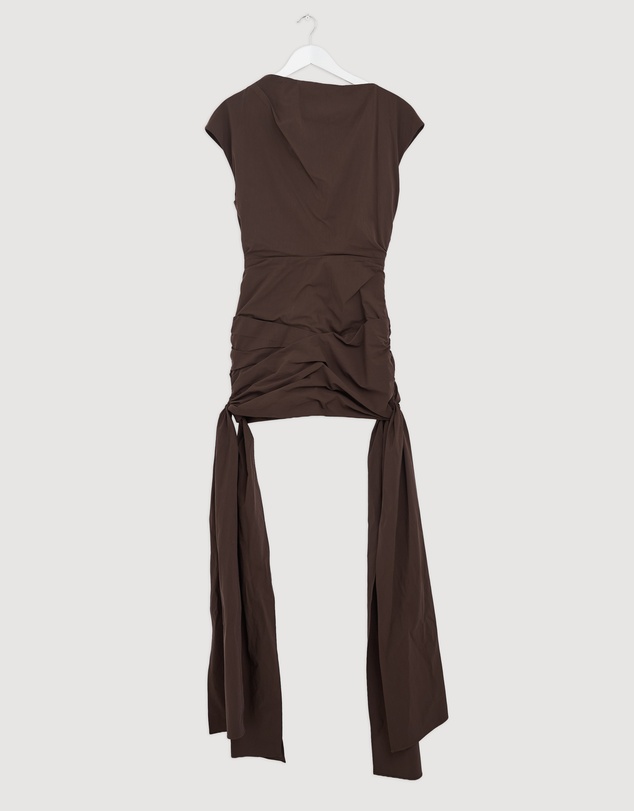 Revibe - Repaired Shona Joy Campbell Draped Tie Mini Dress - AU 8
