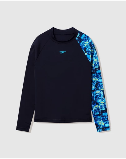 Speedo - LS Printed Rashie - Kids-Teens