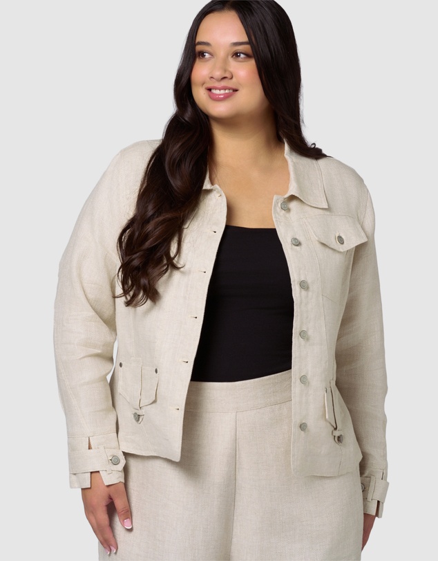 Something 4 Olivia - Lani Linen Utility Jacket