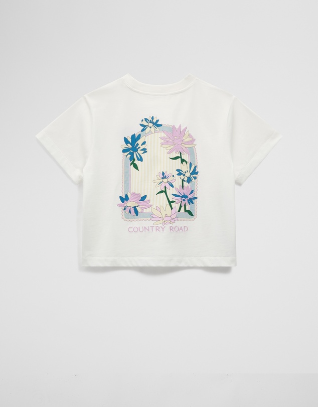 Country Road - Teen Australian Cotton Short Sleeve Boxy Print T-shirt