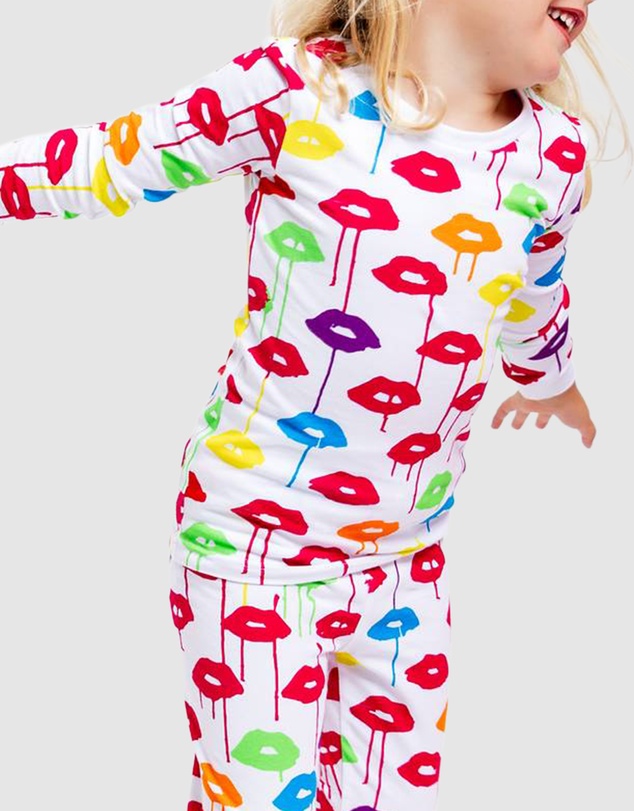 Sant And Abel - Kids Drawbertson Drippy Lips Long PJ Set