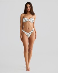 Vacay Swimwear - Positano Top Ivory Polka