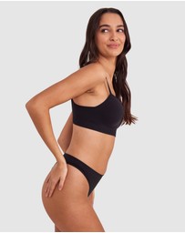 Bras N Things - Base Layers Plunge Wirefree Bra - Black