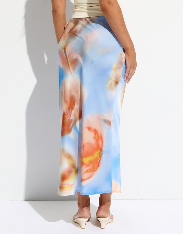 Dazie - Sieran Satin Midi Skirt