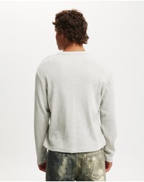 Cotton On - Cropped Fit Textured Long Sleeve