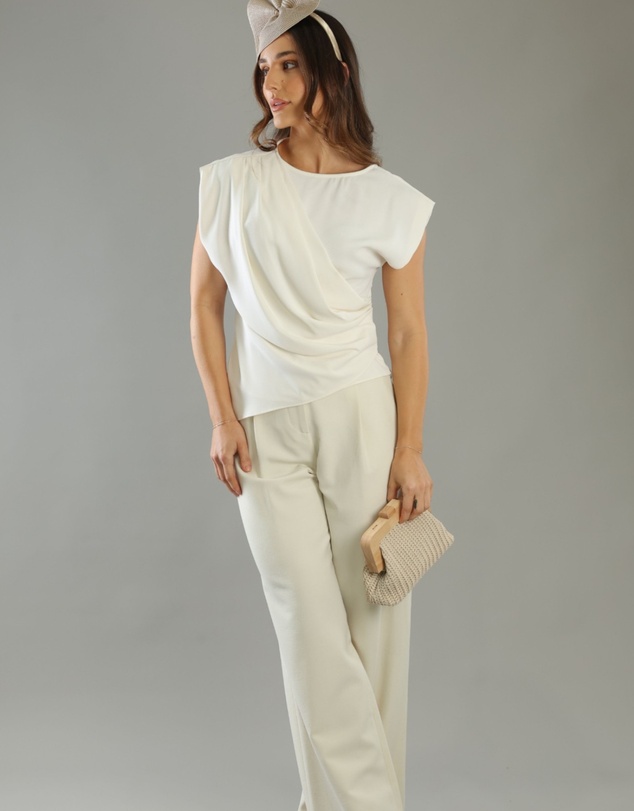 Morgan & Taylor - Erica Woven Clutch in Beige