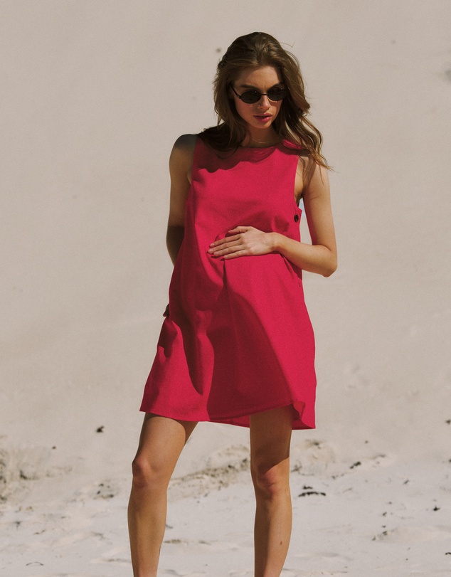Soon Maternity - Maeve Linen Feeding Dress