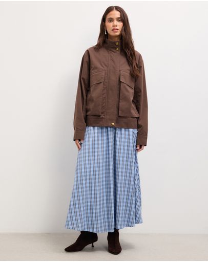 Blue & Brown Check