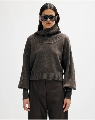 Minima Esenciales - Rian Wool Cashmere Funnel Neck Jumper