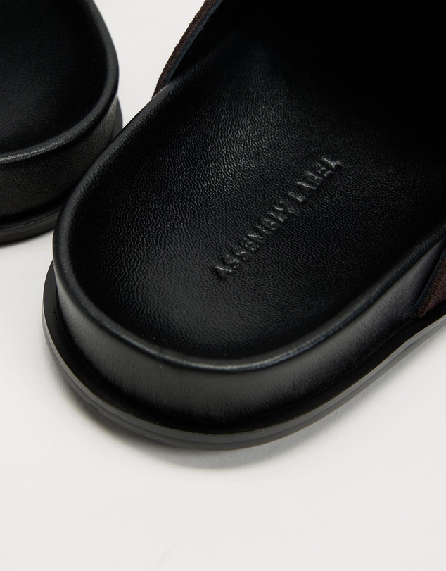 Assembly Label - Farrow Suede Buckle Slides
