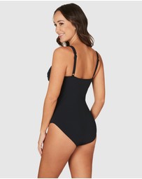 Nip Tuck Swim - Black Chlorine Resistant Joanne Tummy Control One Piece Swimsuit