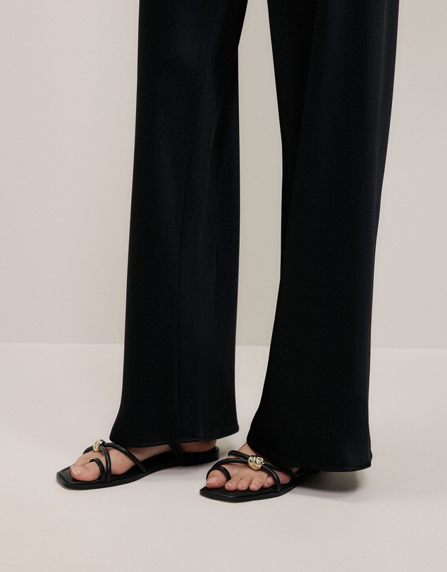 Trenery - Satin Bias Cut Pant in Black