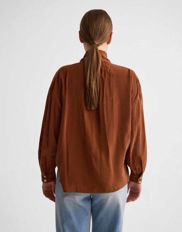 Oxford - Jenna Rayon Blend Scarf Neck Top